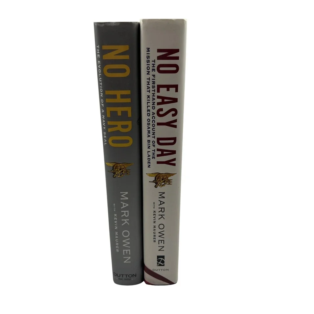 Owen, Mark 2 Hardcover Dust Jacket Book Lot No‎ Easy Day & No Hero Excellent
